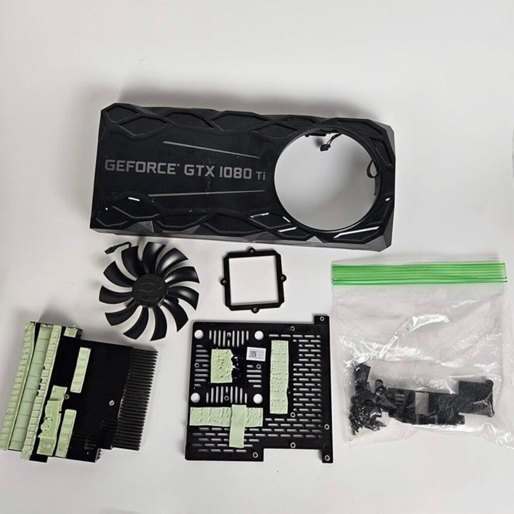 EVGA 1080TI Hybrid Hardware Shroud Heatsink Water cooled GPU FOR PARTS